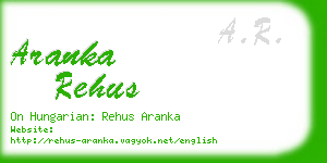 aranka rehus business card